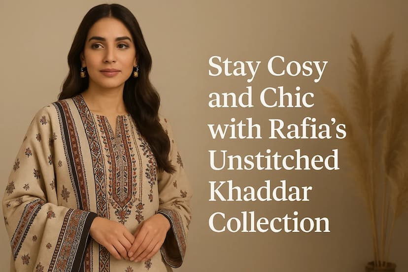 Stay Cozy and Chic with Rafia’s Unstitched Khaddar Collection