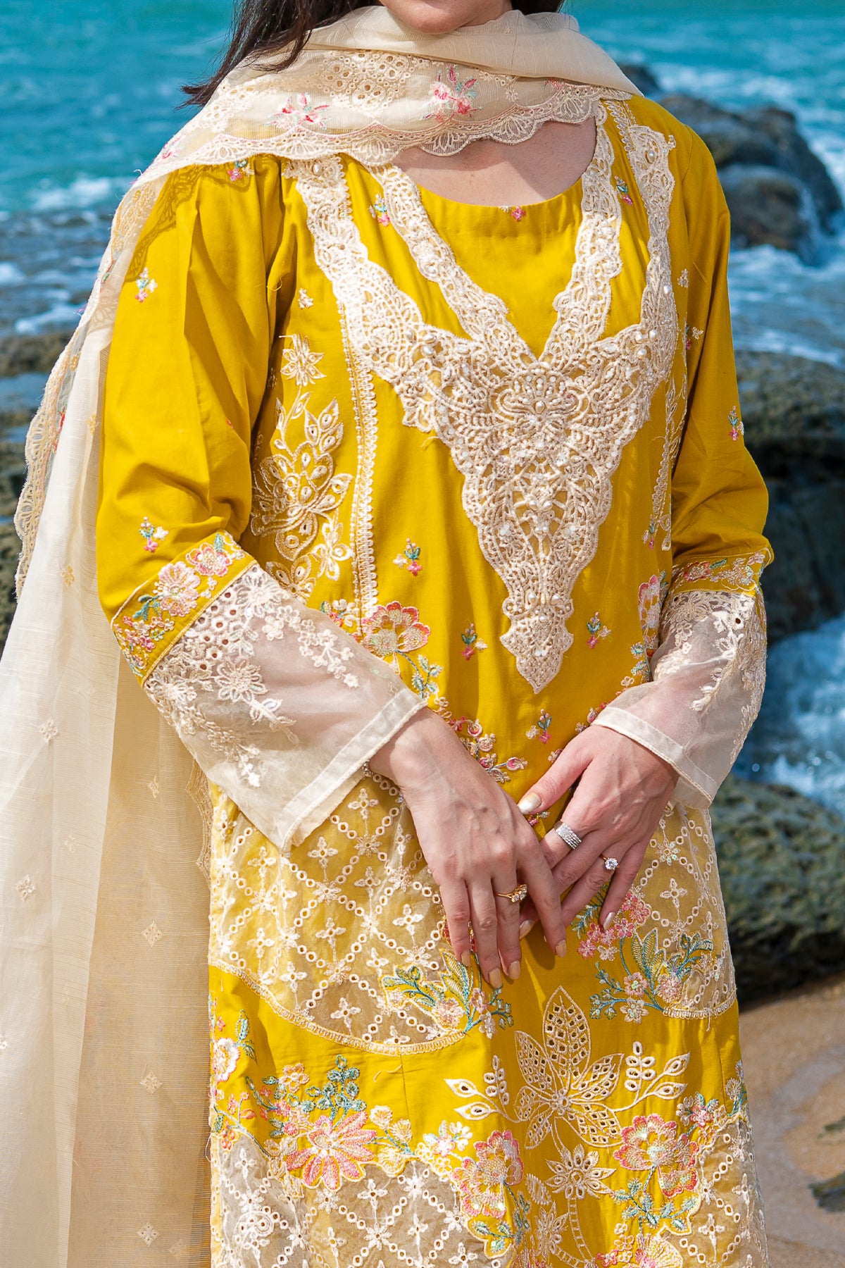 WOMEN'S-3 PIECE EMBROIDERY COTTON | CTN-479
