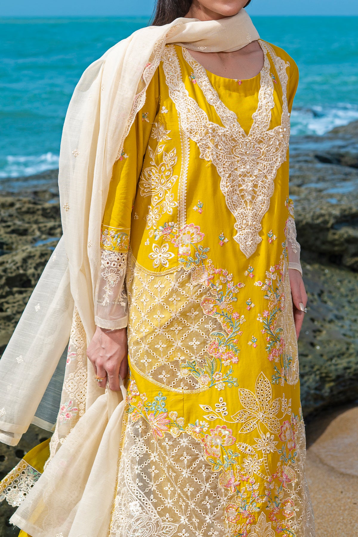 WOMEN'S-3 PIECE EMBROIDERY COTTON | CTN-479