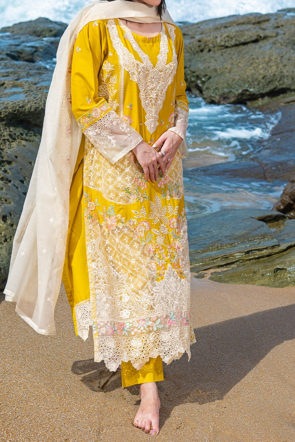 WOMEN'S-3 PIECE EMBROIDERY COTTON | CTN-479