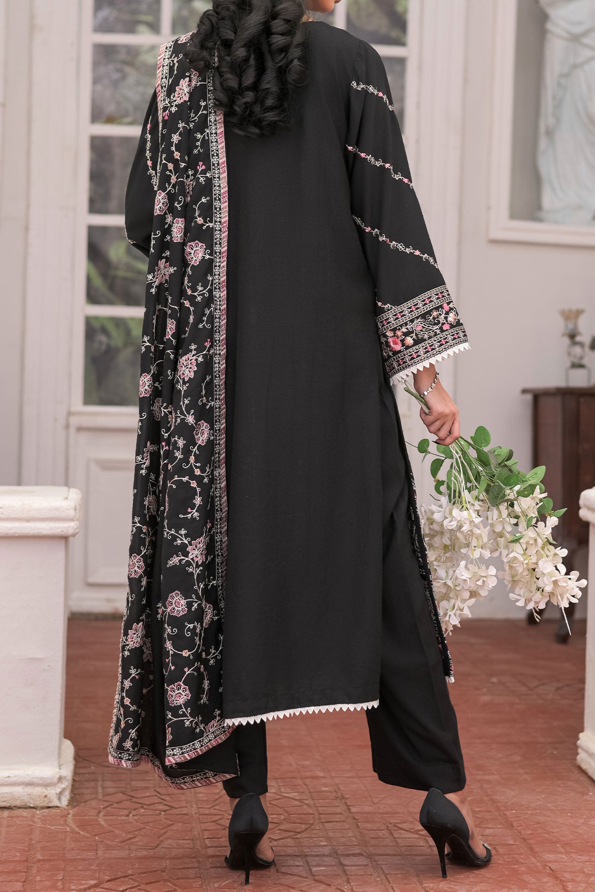 3 PIECE UNSTITCHED EMBROIDERY DHANAK| UN-DH-20