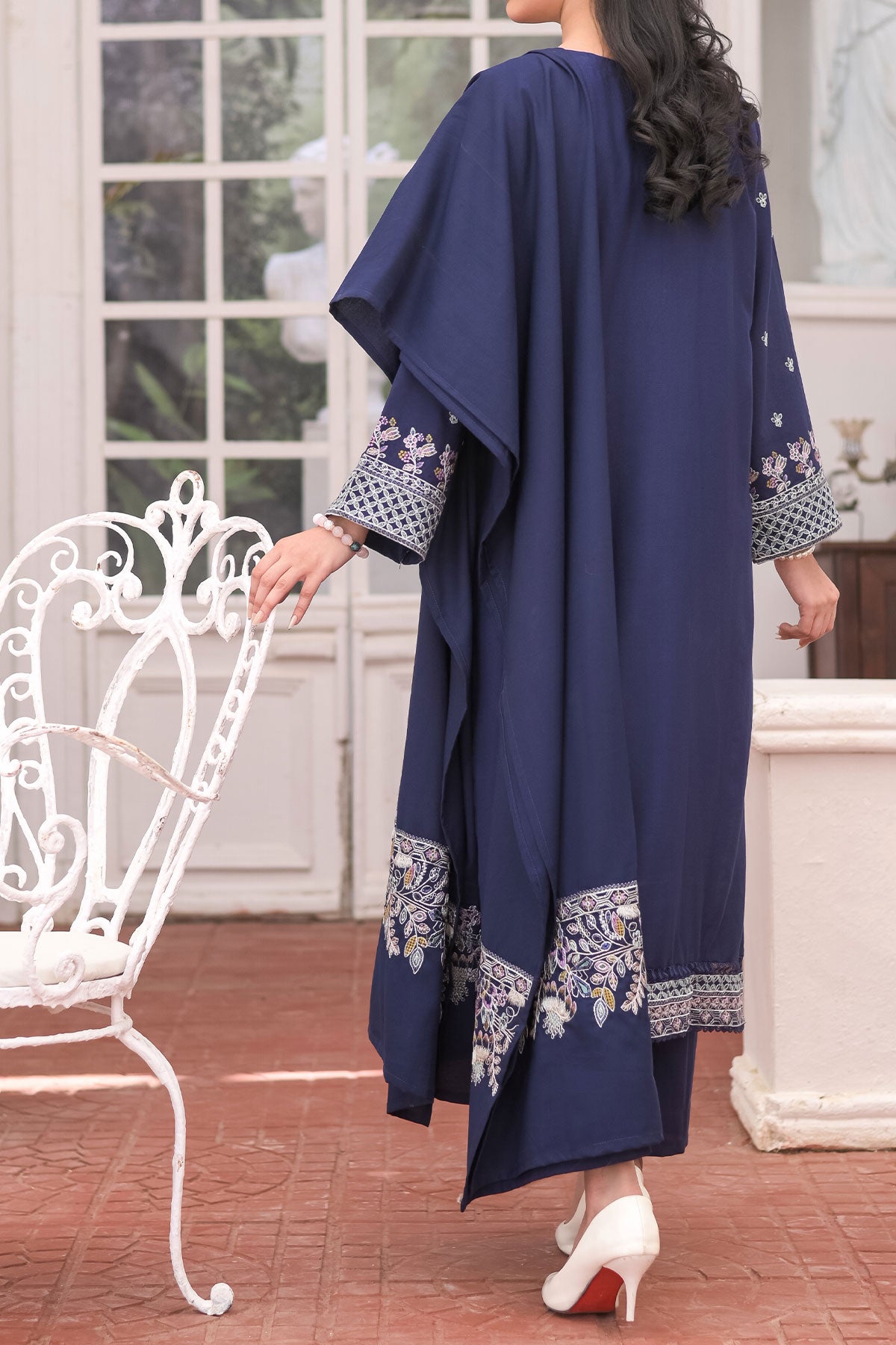 3 PIECE UNSTITCHED EMBROIDERY DHANAK| UN-DH-31