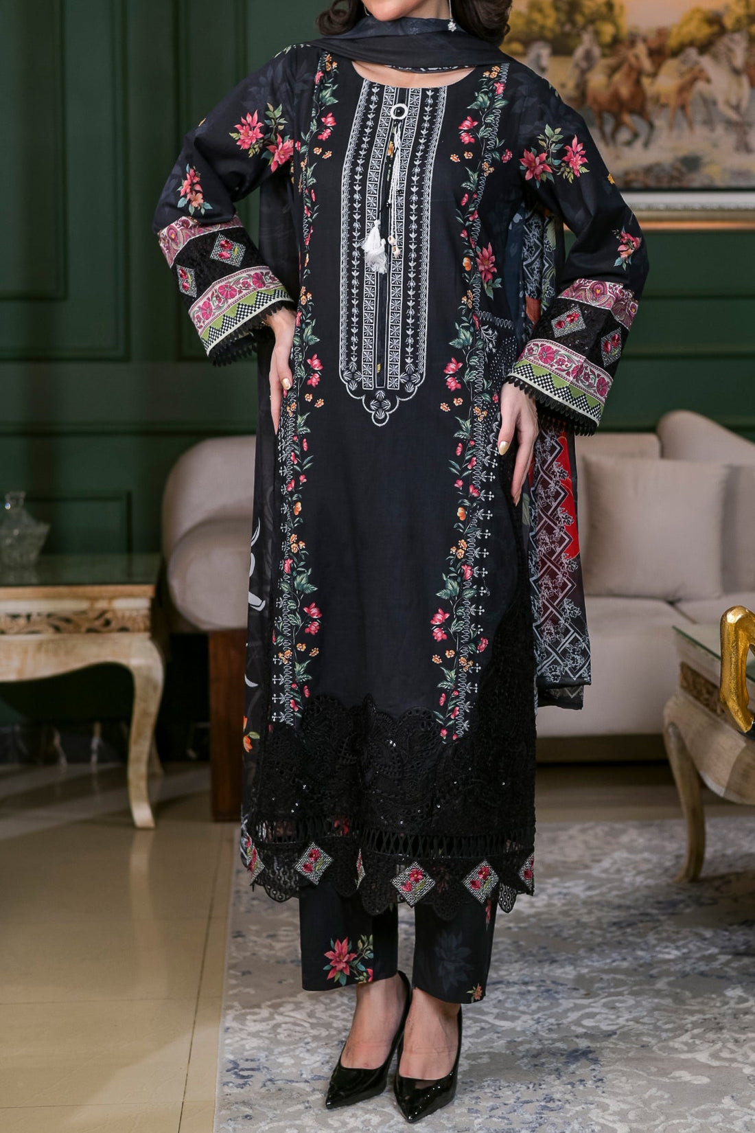 3 PIECE DIGTAL PRINT  LAWN | DPC-440