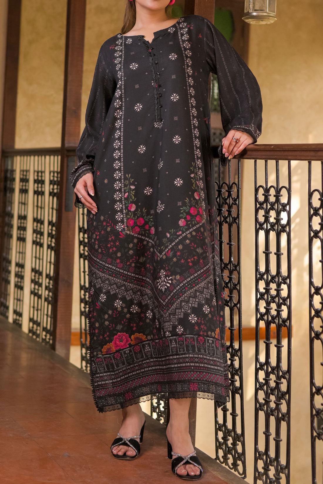 1PIECE DIGITAL PRINT LINEN KURTA  |  DPLK-118