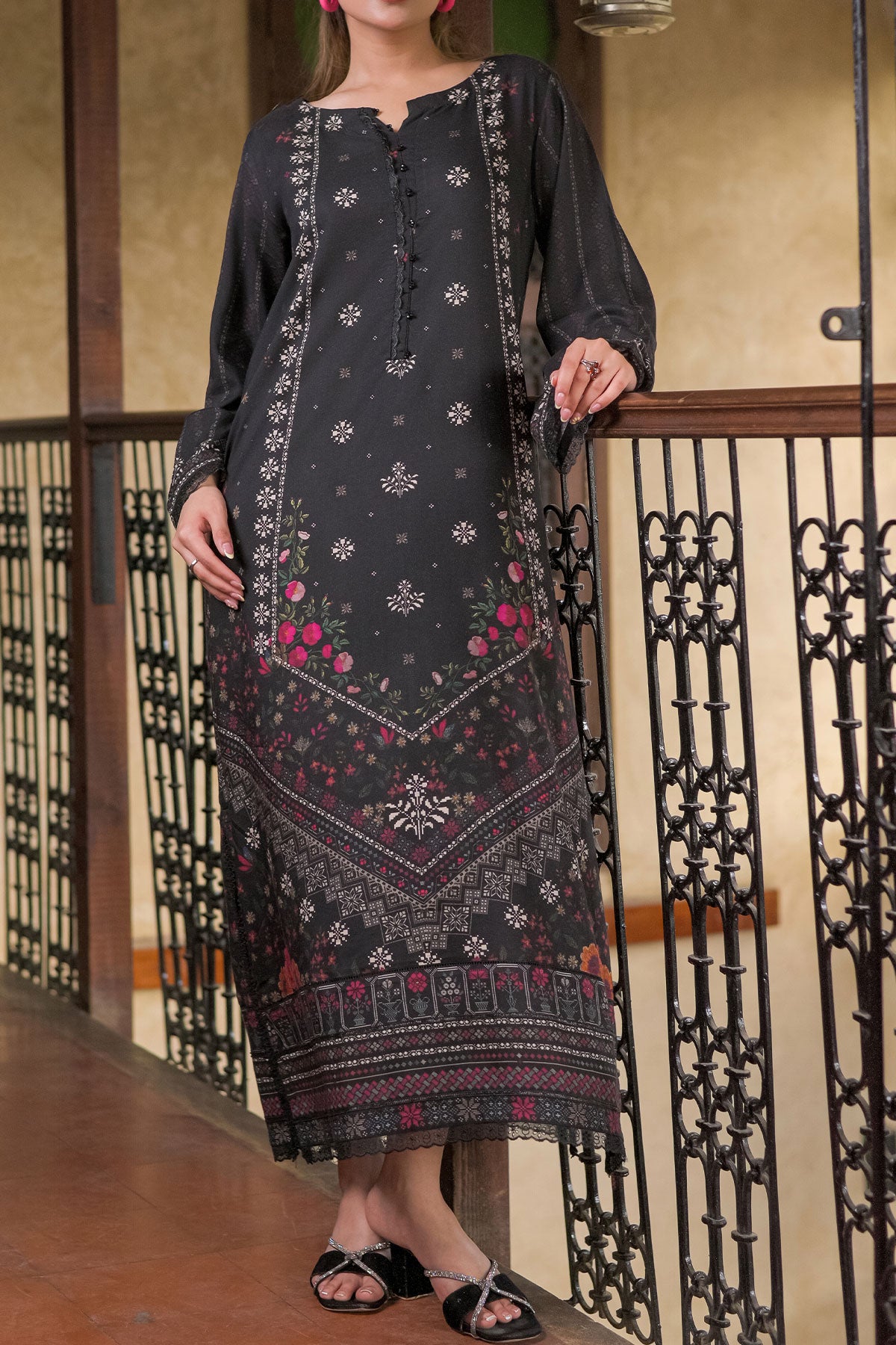 1PIECE DIGITAL PRINT LINEN KURTA  |  DPLK-118
