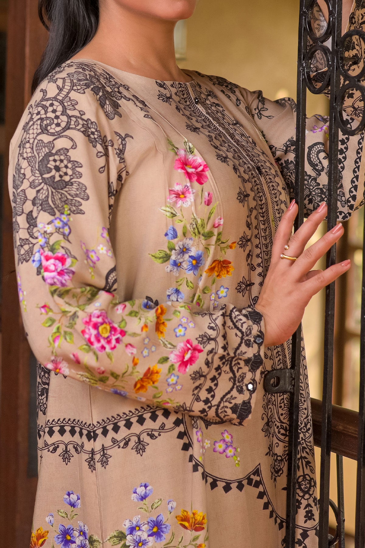 1PIECE DIGITAL PRINT LINEN KURTA  |  DPLK-119