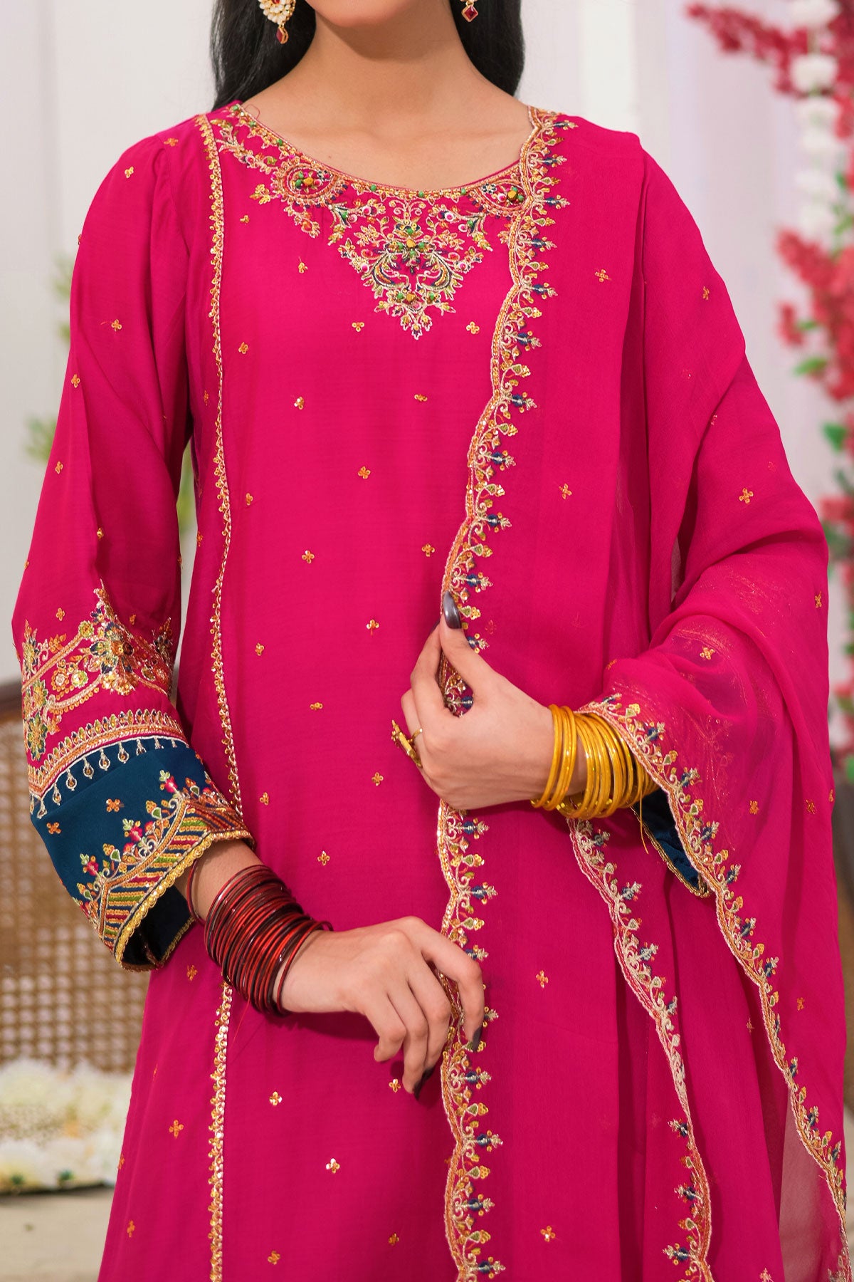 WOMEN'S-3 PIECE EMBROIDERY VISCOSE | VS-603