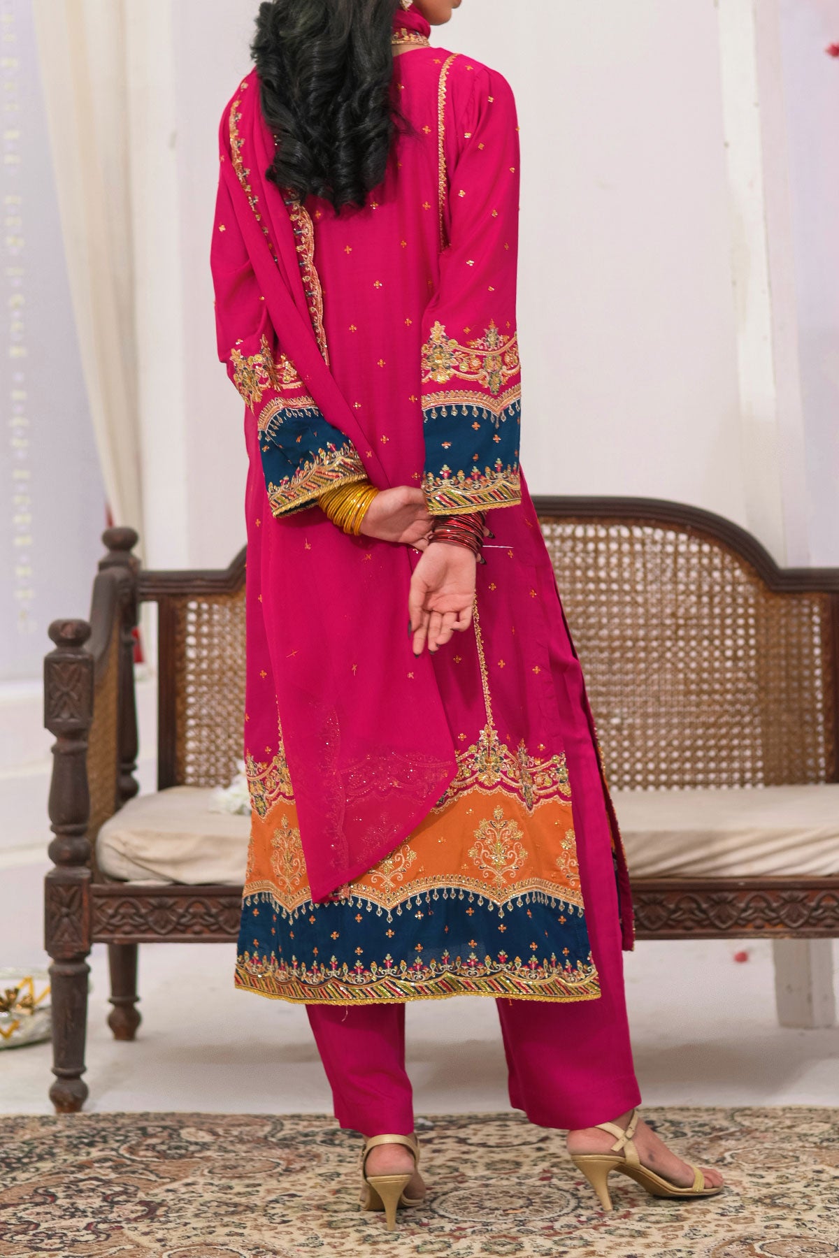 WOMEN'S-3 PIECE EMBROIDERY VISCOSE | VS-603