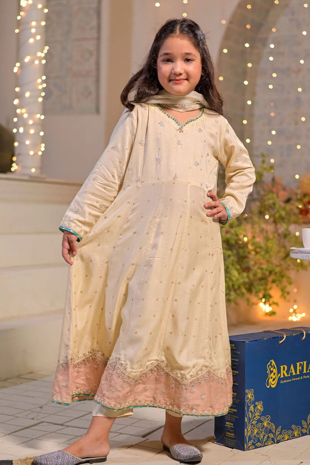 3 PIECE KIDS LUXURY PRET | CH-FJ291
