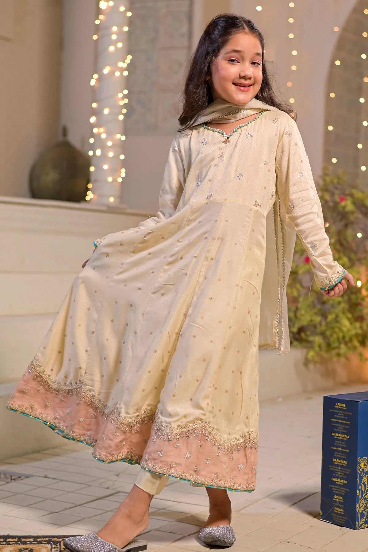 3 PIECE KIDS LUXURY PRET | CH-FJ291