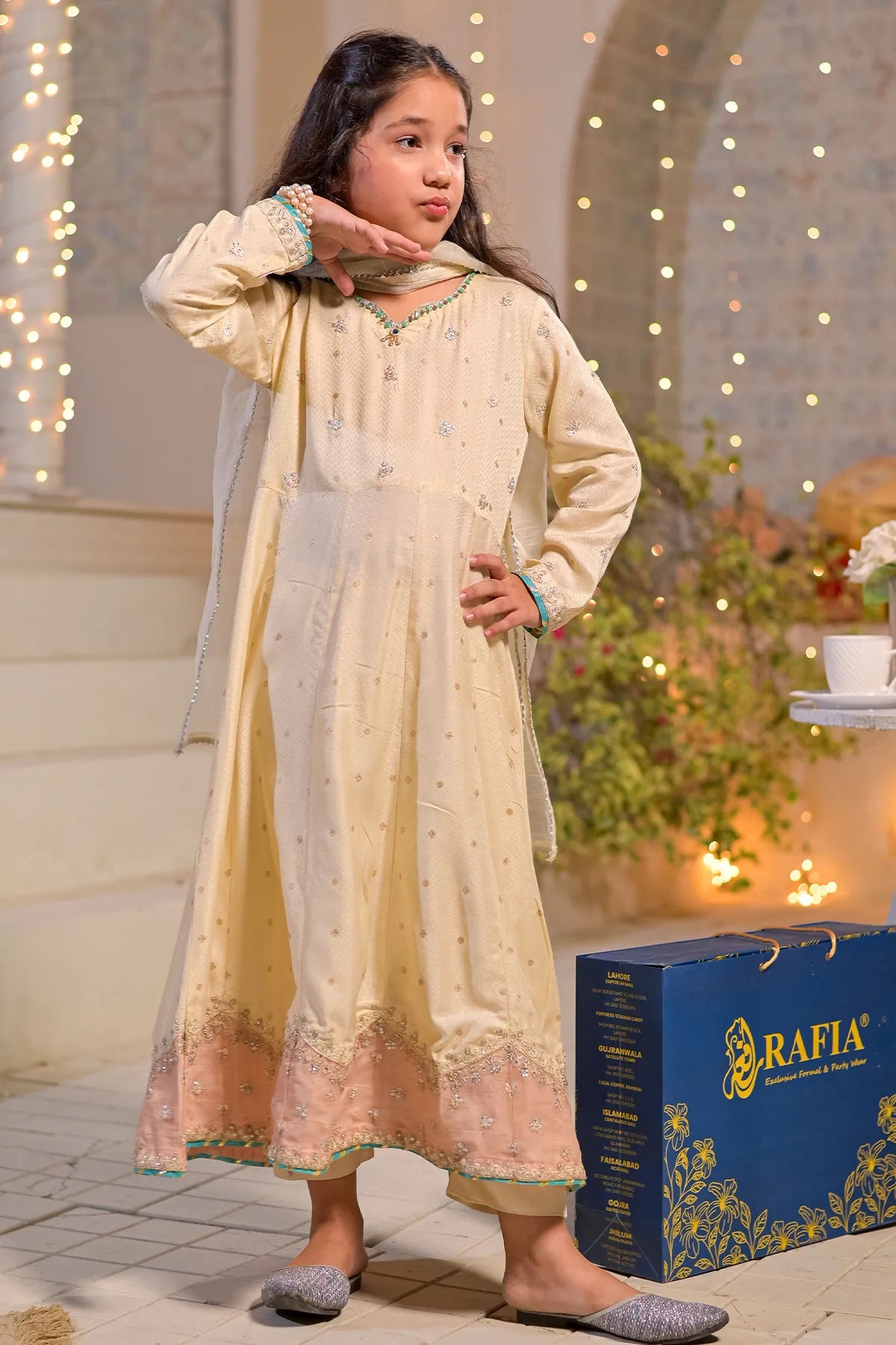 3 PIECE KIDS LUXURY PRET | CH-FJ291