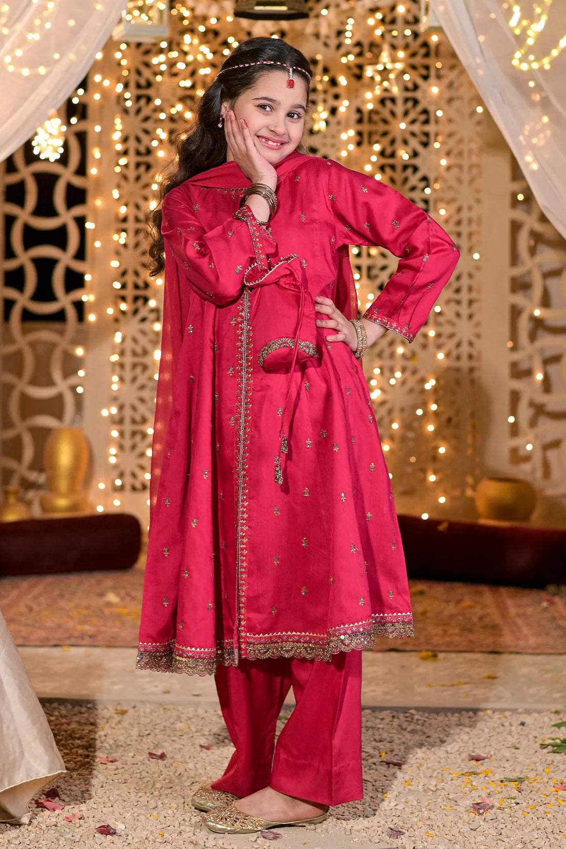 3 PIECE KIDS LUXURY PRET | CH-VS590