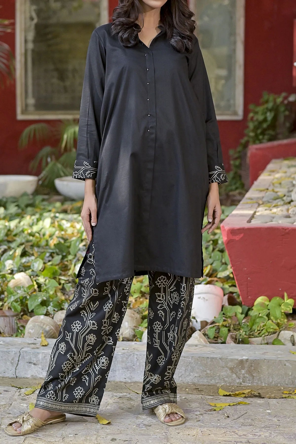 WOMEN'S-2 PIECE EMBROIDERY COTTON | CTN-442