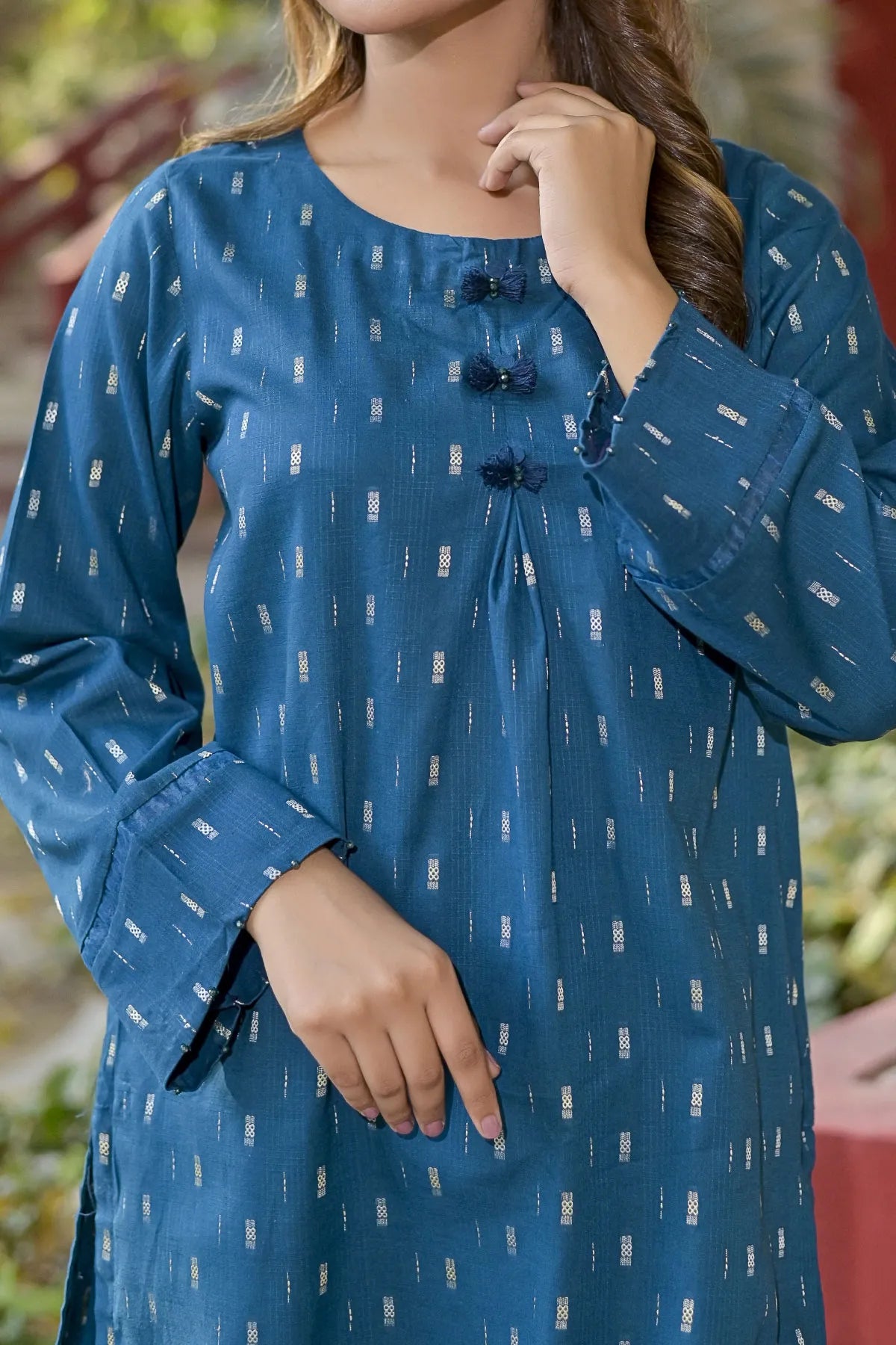 WOMEN'S-2 PIECE EMBROIDERY COTTON | CTN-444