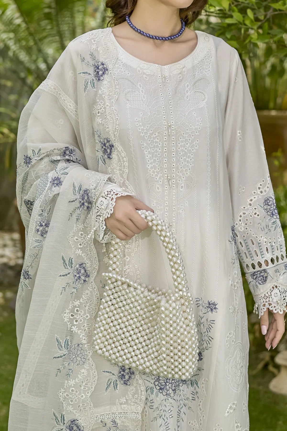 WOMEN'S-3 PIECE EMBROIDERY COTTON | CTN-459