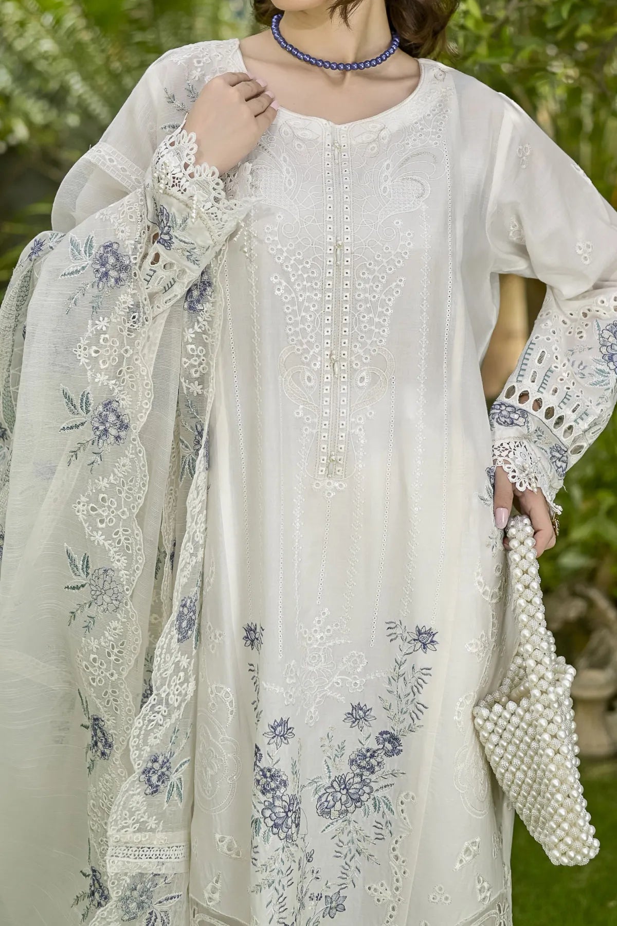 WOMEN'S-3 PIECE EMBROIDERY COTTON | CTN-459
