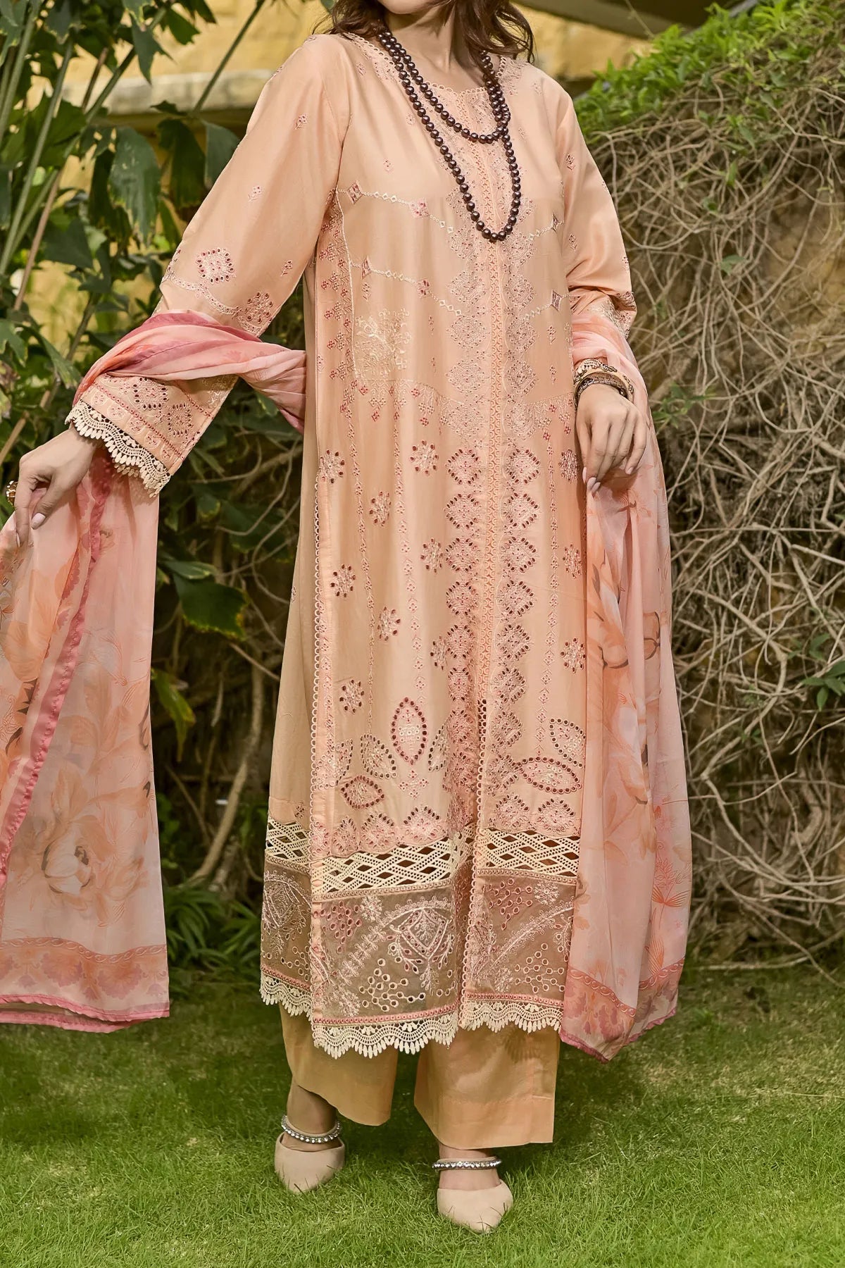 WOMEN'S-3 PIECE EMBROIDERY COTTON | CTN-460