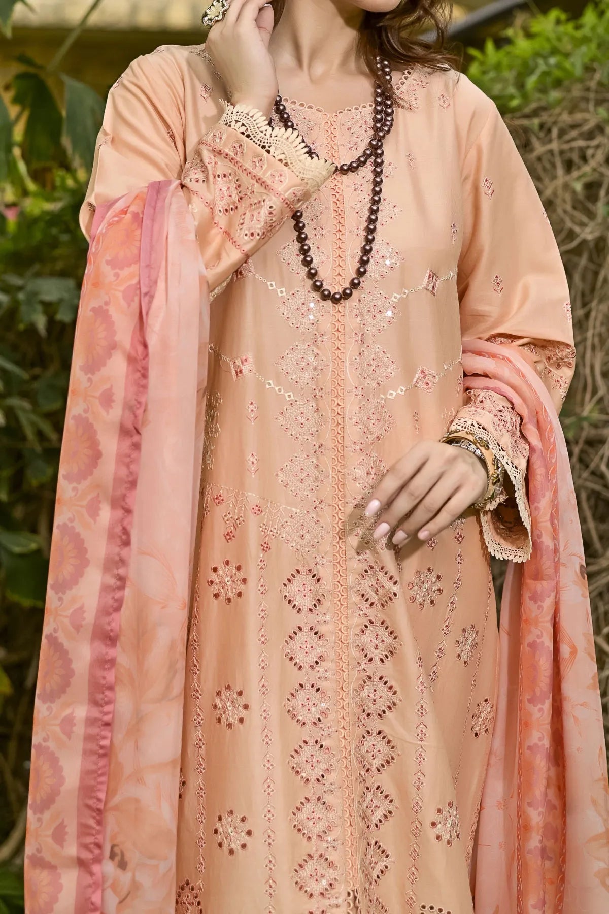 WOMEN'S-3 PIECE EMBROIDERY COTTON | CTN-460