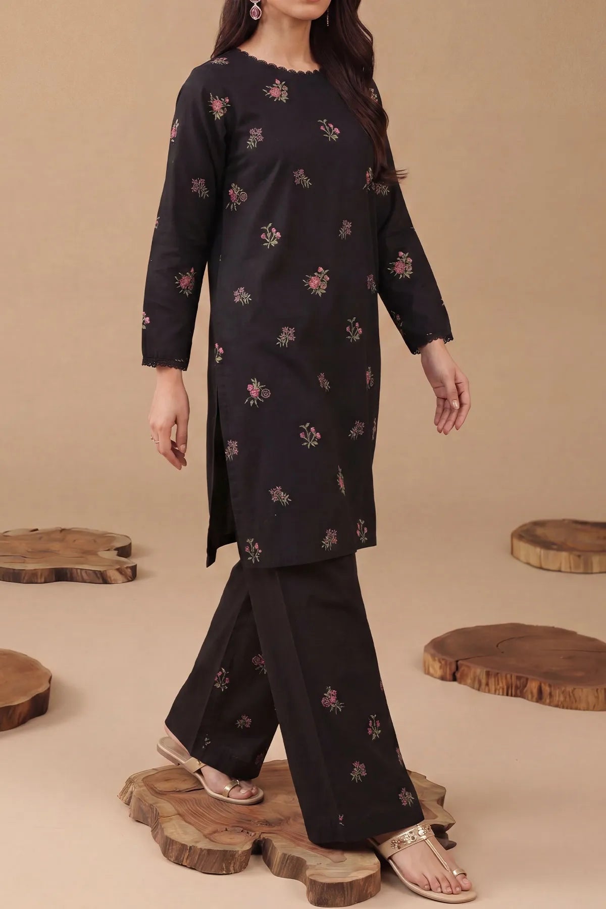 WOMEN'S-2 PIECE EMBROIDERY COTTON | CTN-472