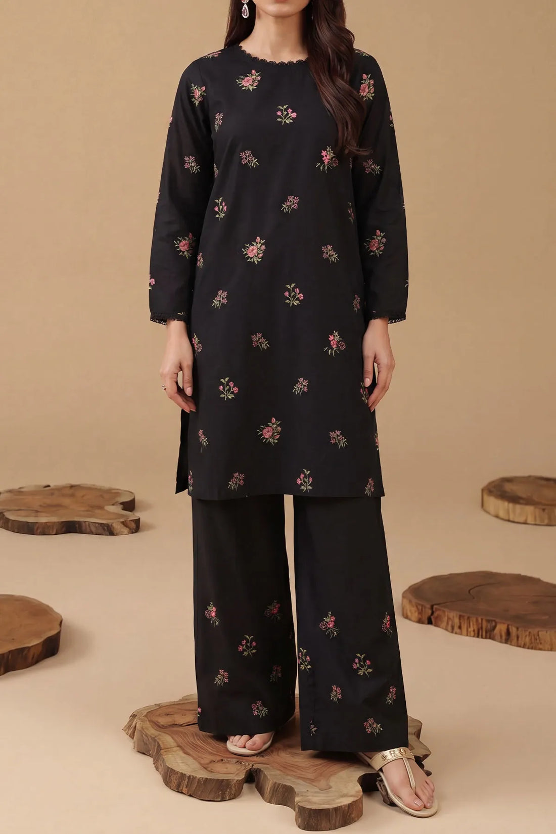 WOMEN'S-2 PIECE EMBROIDERY COTTON | CTN-472