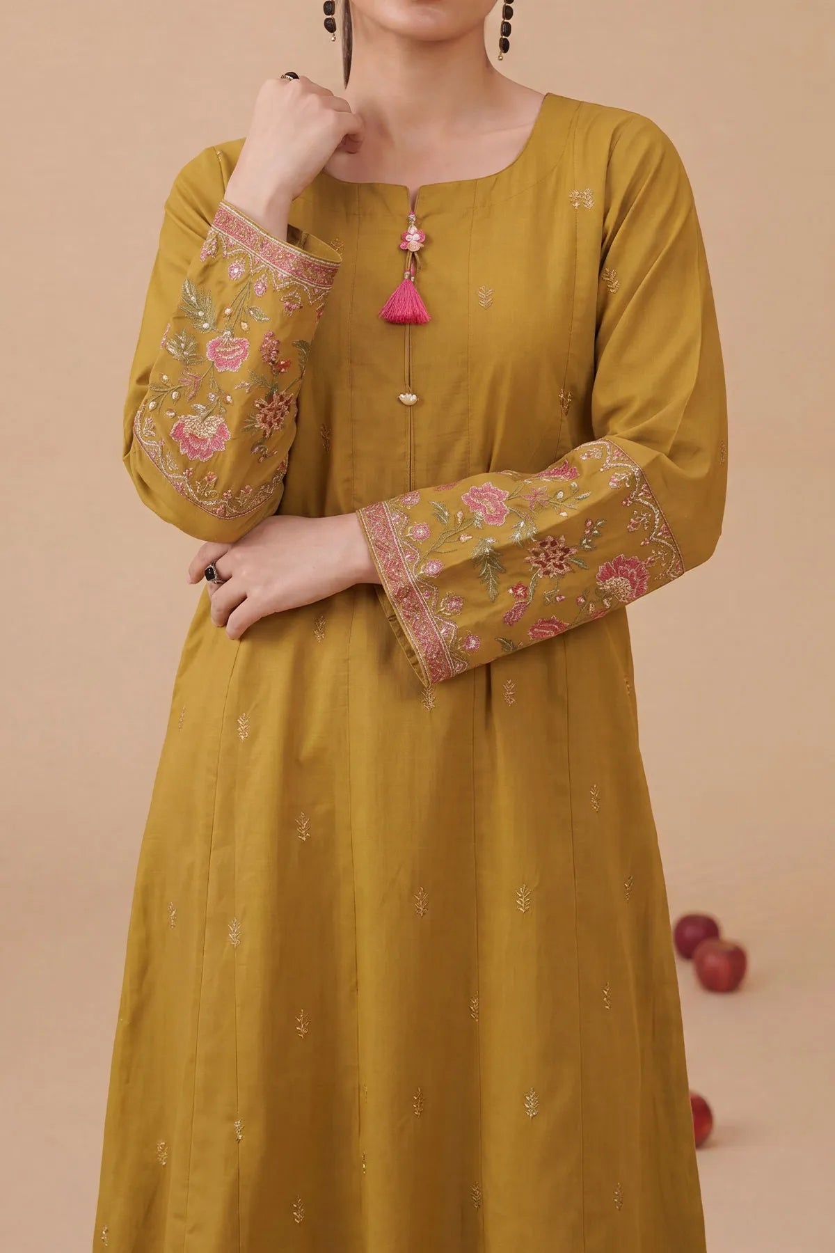 WOMEN'S-2 PIECE EMBROIDERY COTTON | CTN-474