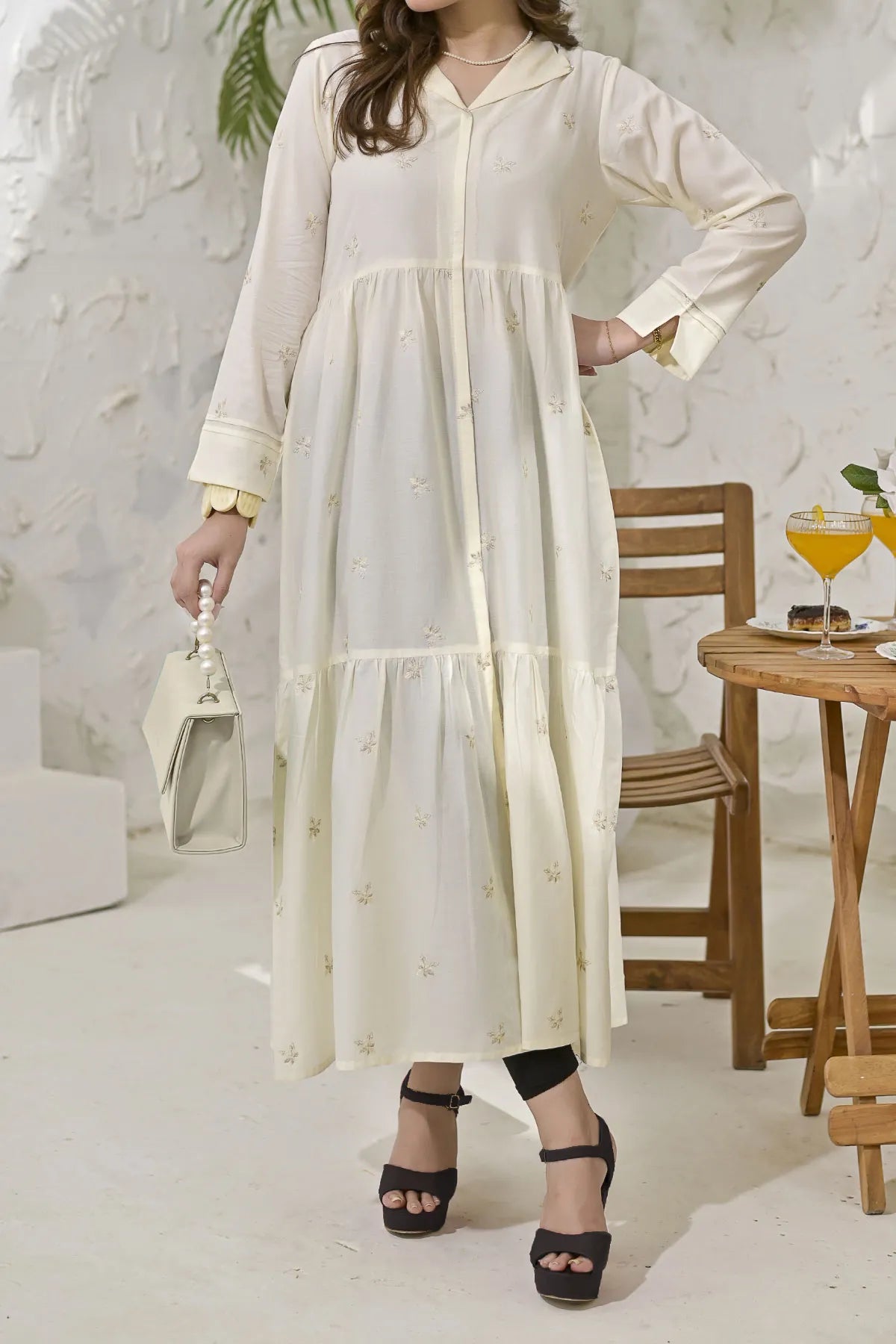 WOMEN'S-1 PIECE EMBROIDERY COTTON | CTNK-33