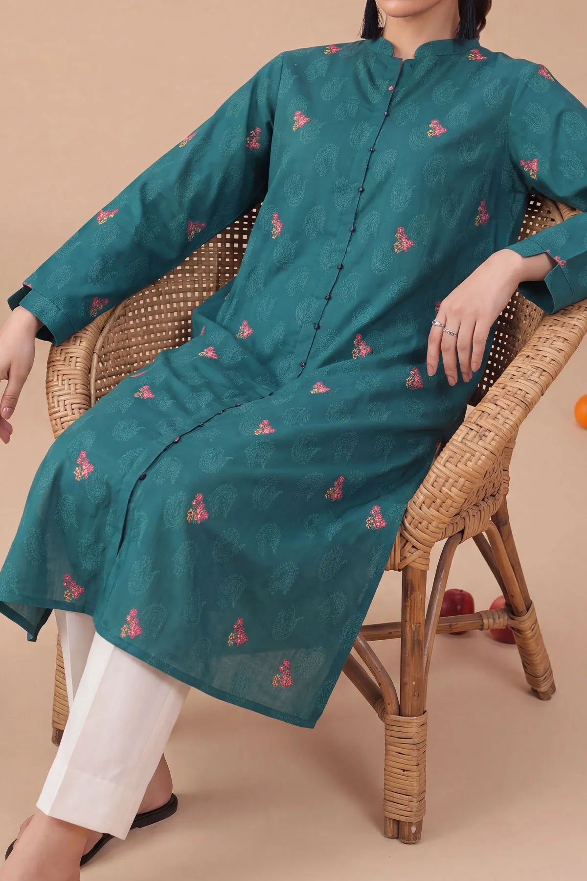 WOMEN'S-1 PIECE EMBROIDERY COTTON | CTNK-35