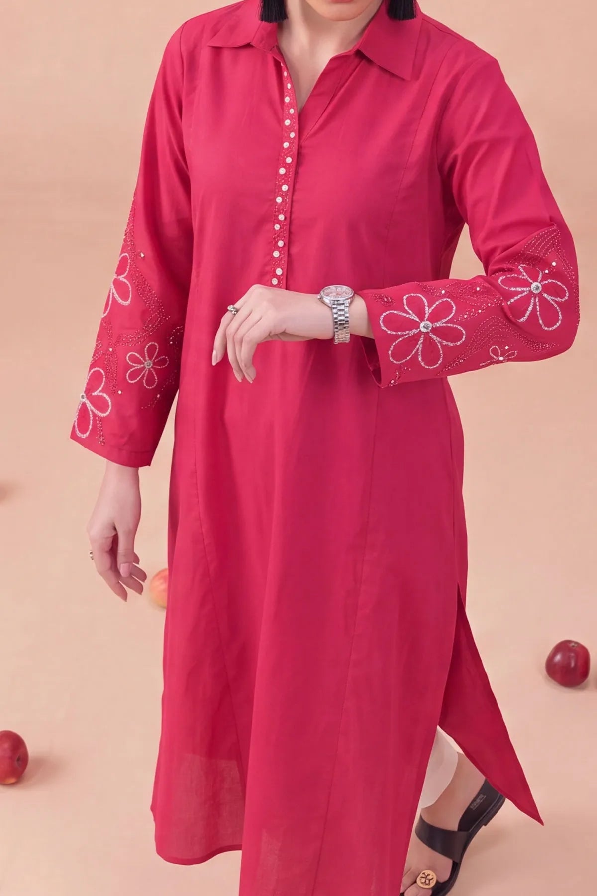 WOMEN'S-1 PIECE EMBROIDERY COTTON | CTNK-36