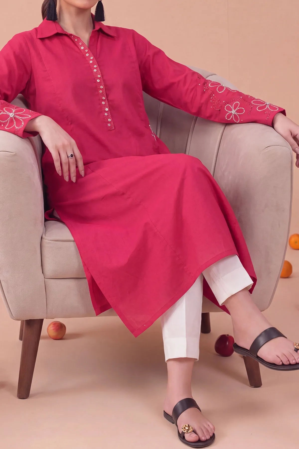 WOMEN'S-1 PIECE EMBROIDERY COTTON | CTNK-36