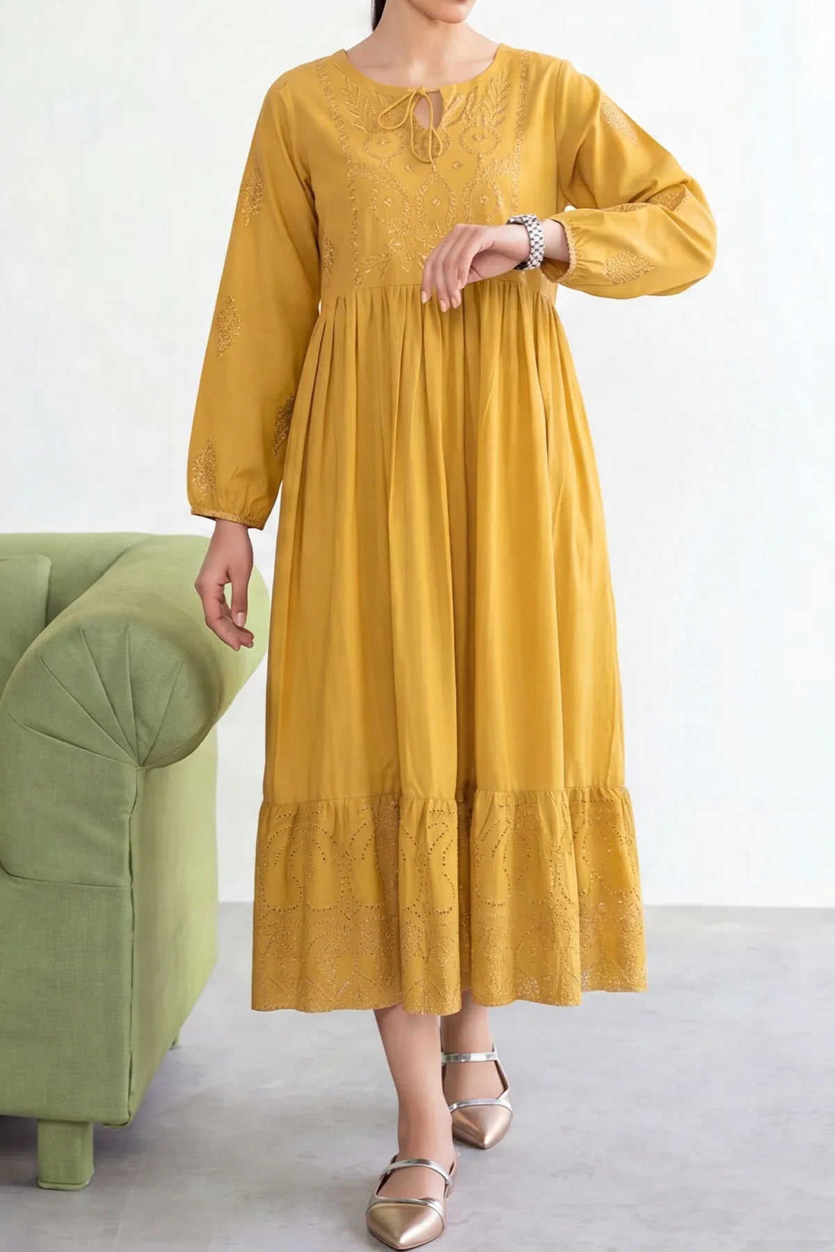 WOMEN'S-1 PIECE EMBROIDERY COTTON | CTNK-38