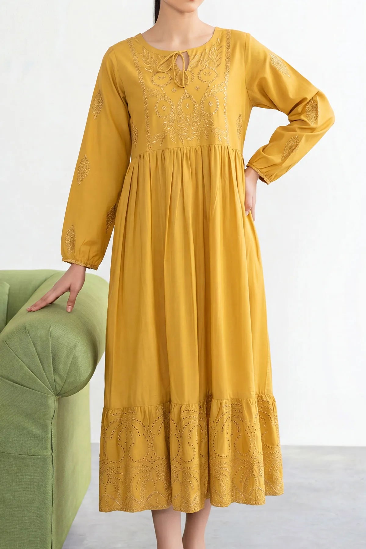 WOMEN'S-1 PIECE EMBROIDERY COTTON | CTNK-38