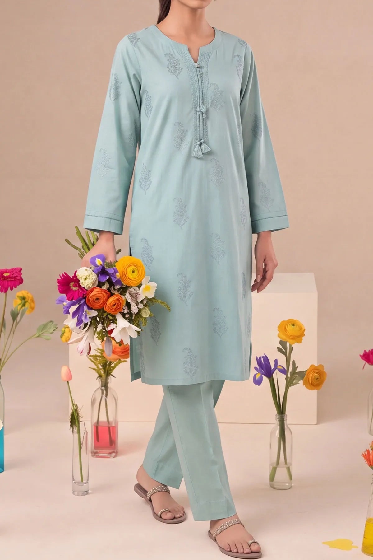 2 PIECE DIGTAL PRINT LAWN | DPC-425