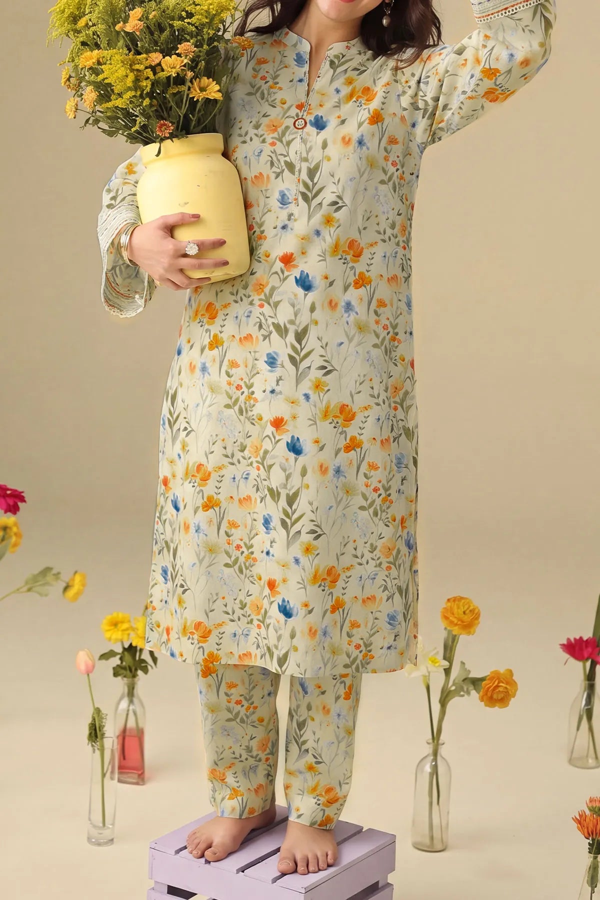 2 PIECE DIGTAL PRINT LAWN | DPC-441