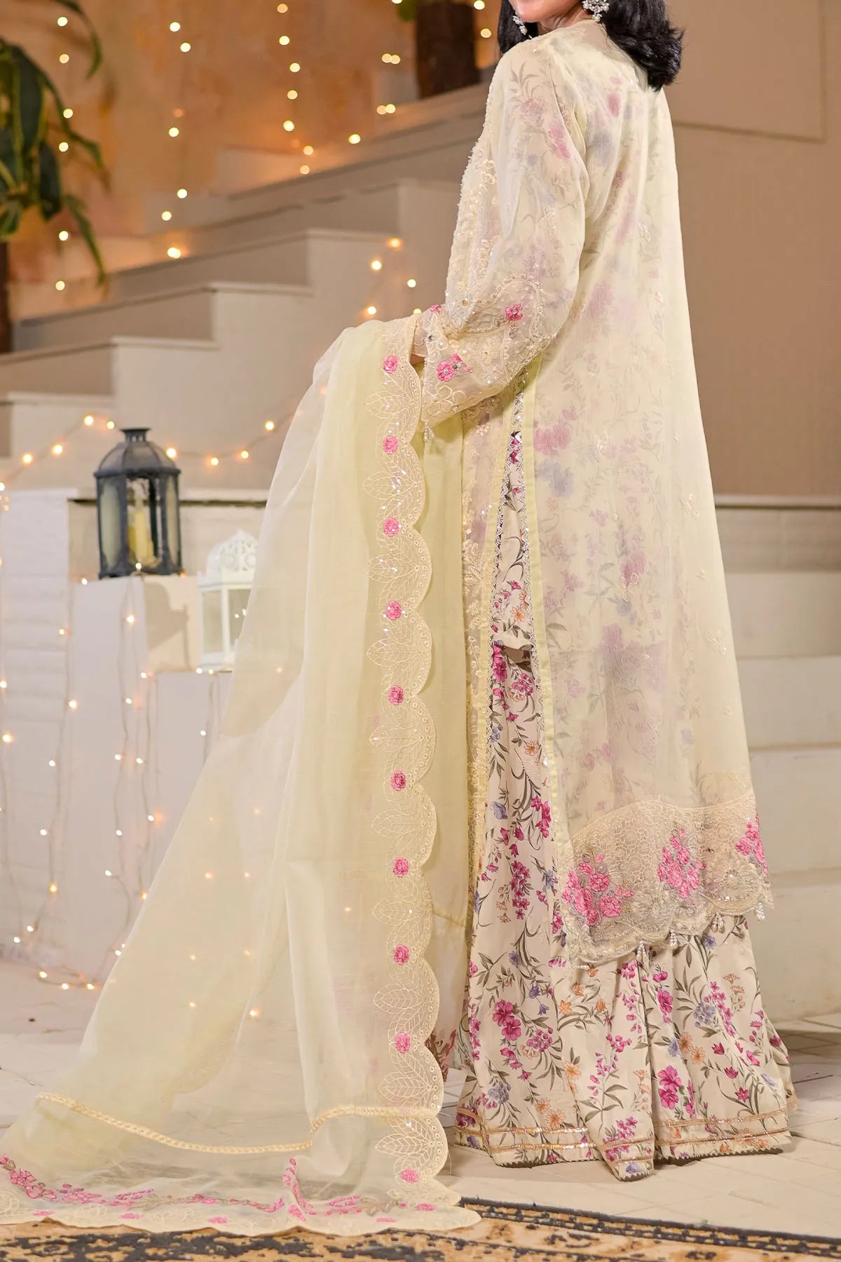 WOMEN'S-3 PIECE PRINTED RAW SILK | DPV-230