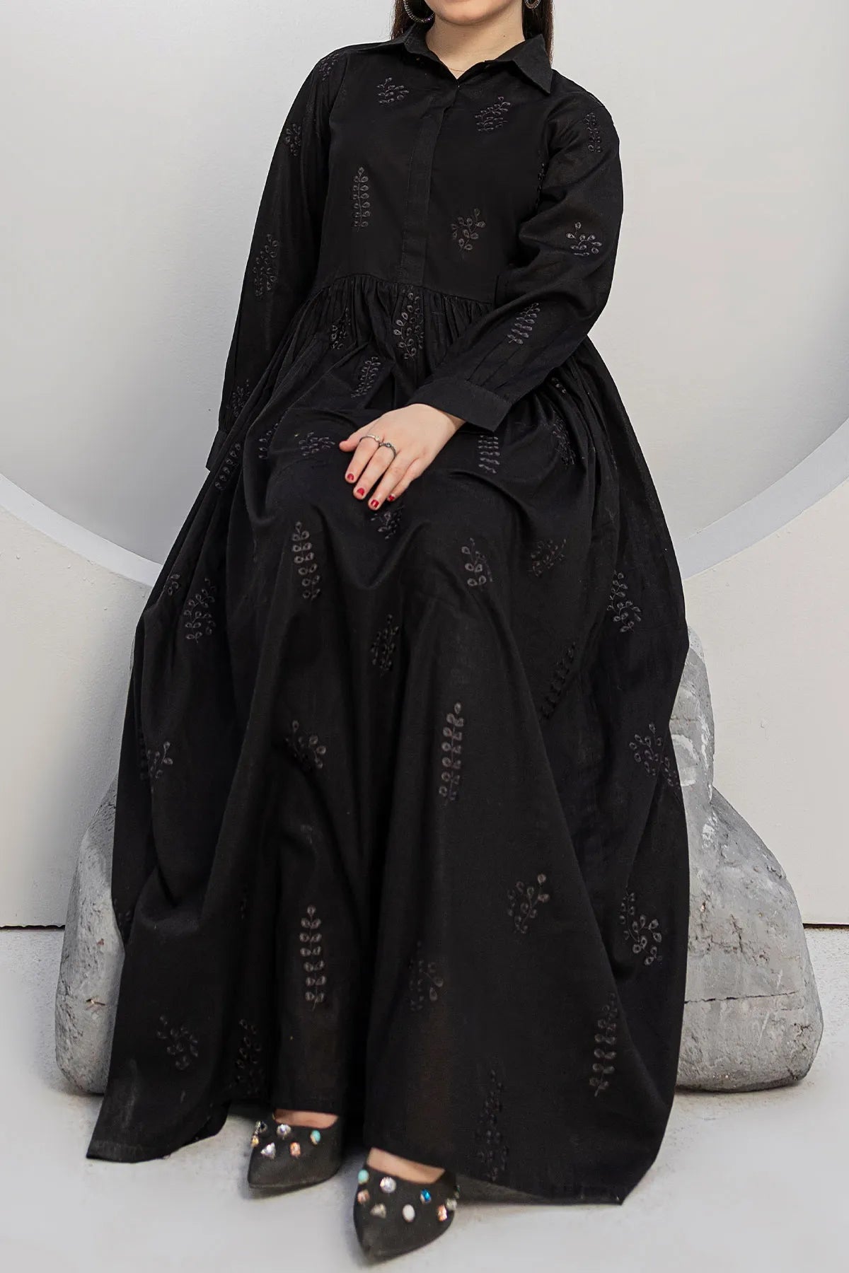 WOMEN'S-1 PIECE EMBROIDERY COTTON | CTNK-40