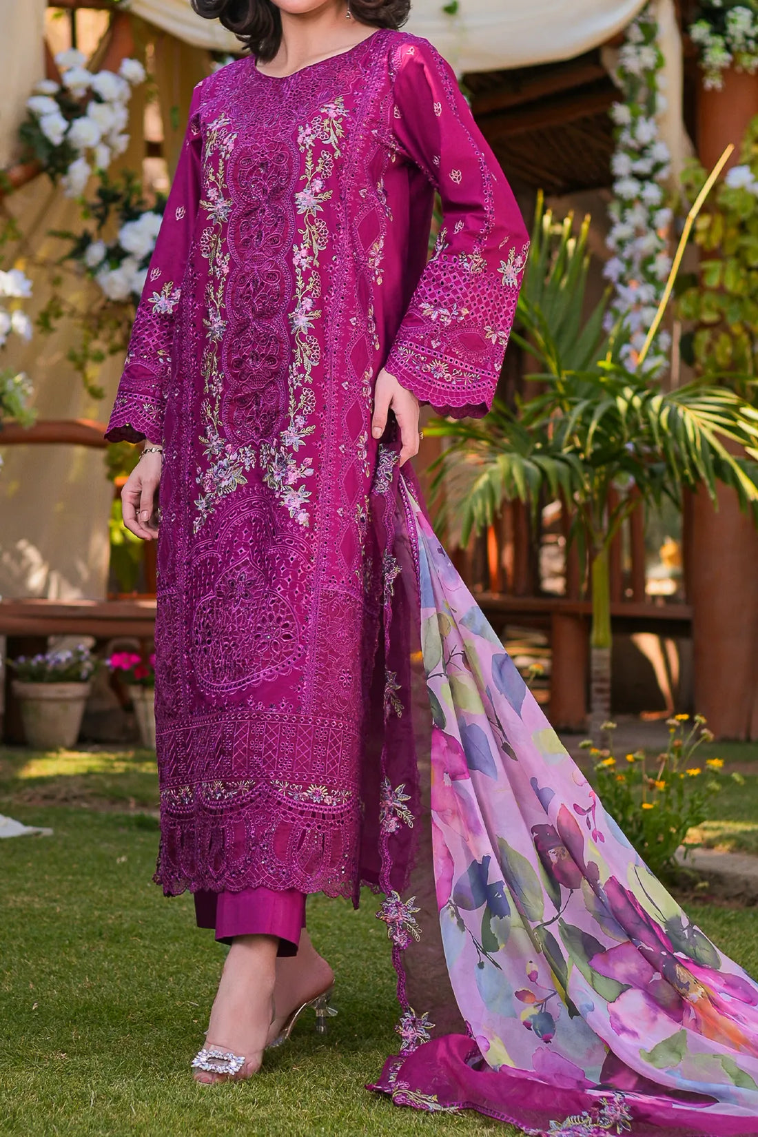 WOMEN'S-3 PIECE EMBROIDERY COTTON | CTN-464