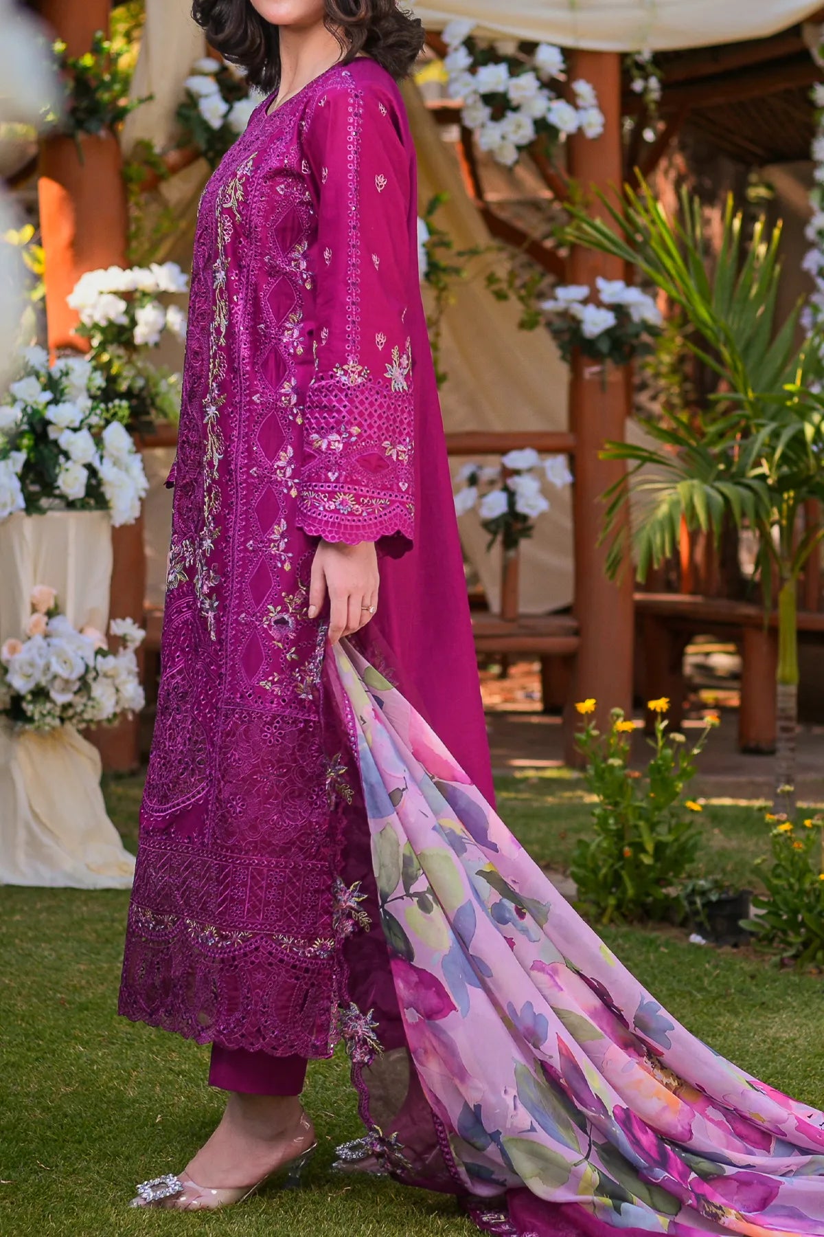WOMEN'S-3 PIECE EMBROIDERY COTTON | CTN-464
