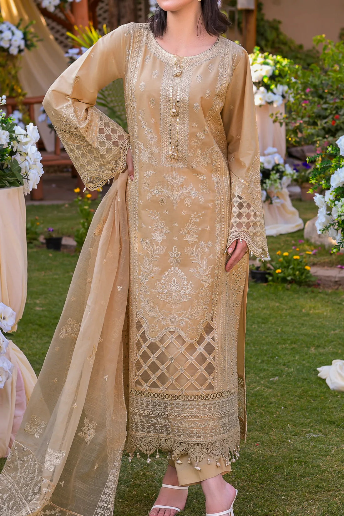 WOMEN'S-3 PIECE EMBROIDERY COTTON | CTN-466