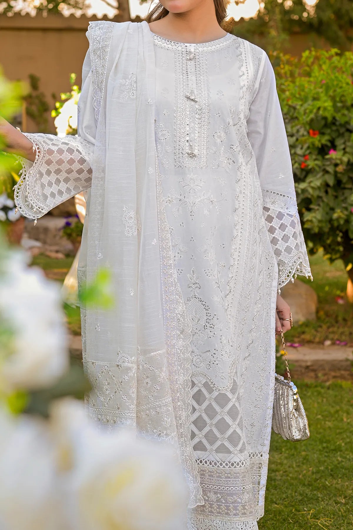 WOMEN'S-3 PIECE EMBROIDERY COTTON | CTN-466