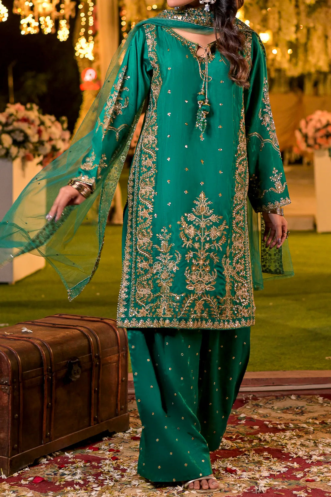 WOMEN'S-3 PIECE EMBROIDERY VISCOSE| VS-585