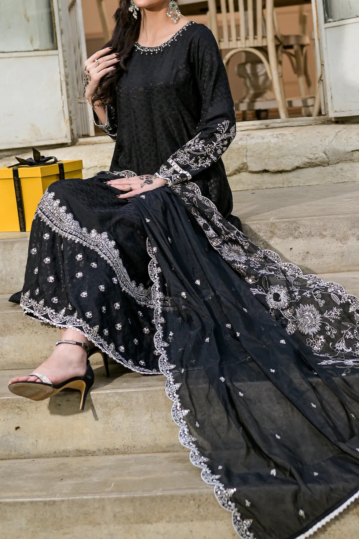 WOMEN'S-3 PIECE EMBROIDERY VISCOSE | VS-595
