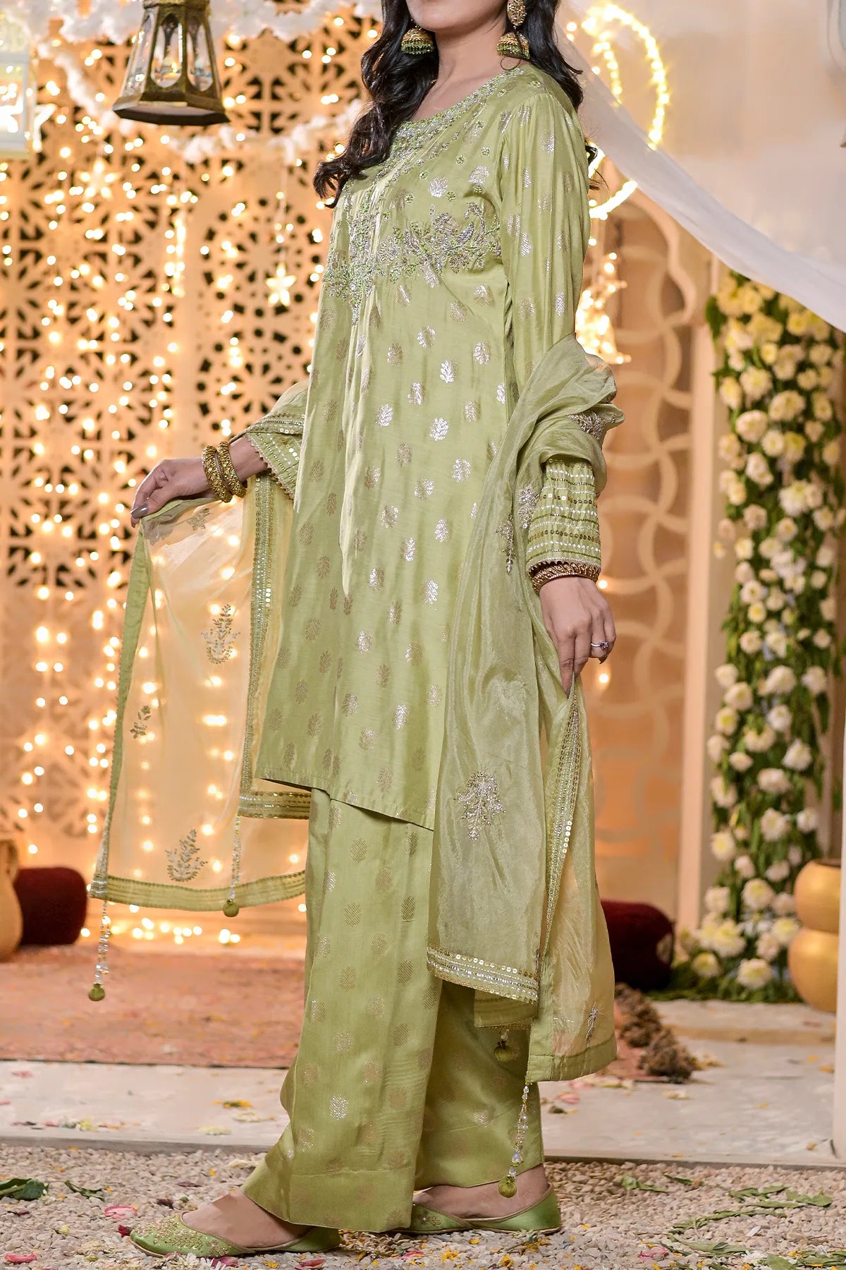 WOMEN'S-3 PIECE EMBROIDERY VISCOSE| VS-596