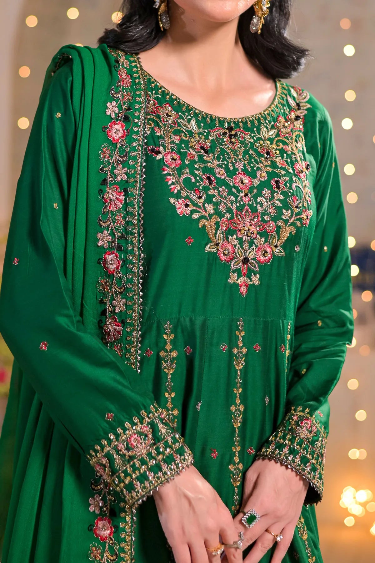 WOMEN'S-3 PIECE EMBROIDERY VISCOSE | VS-600